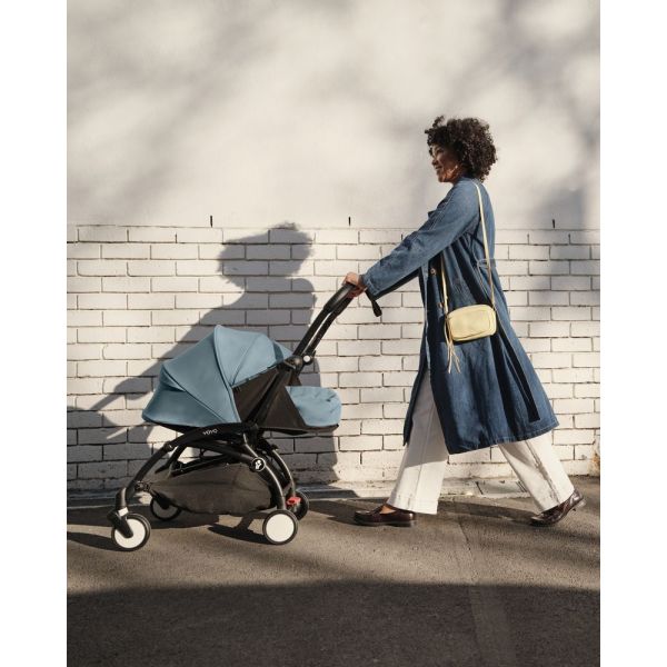 Poussette complète YOYO 3 châssis blanc Pack 0+ et 6+ Aqua
