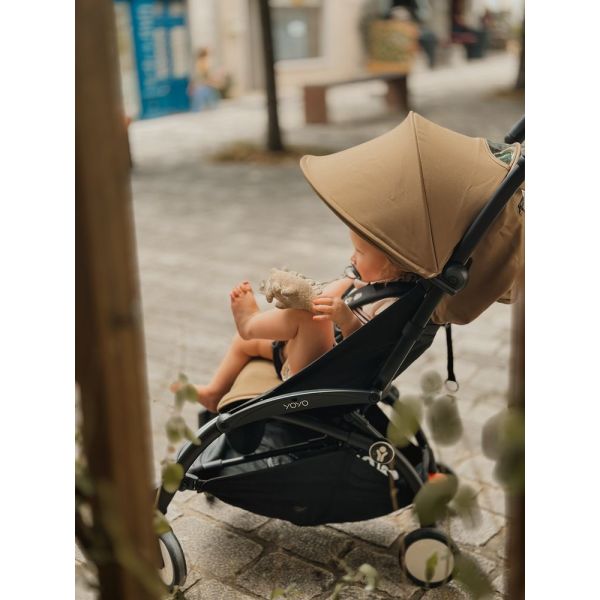 Poussette complète YOYO 3 châssis blanc Pack 0+ et 6+ Toffee