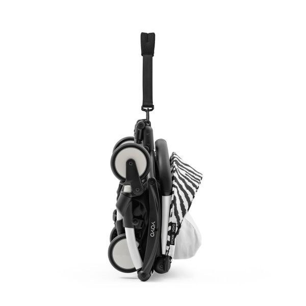 Poussette YOYO 3 châssis blanc Pack 0+ et 6+ Zebra / Noir