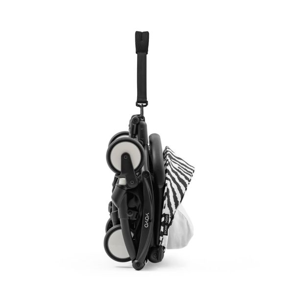 Poussette YOYO 3 châssis blanc Pack 0+ et 6+ Zebra / Noir