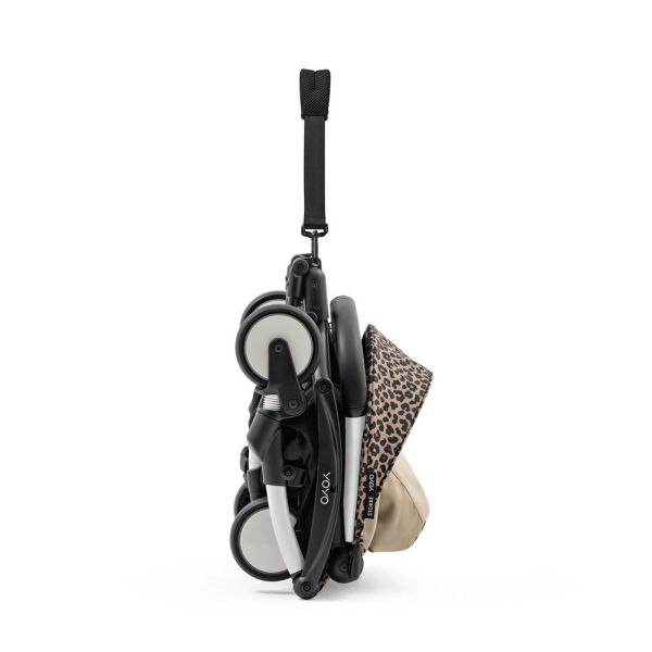 Poussette YOYO 3 châssis blanc Pack 6+ Leopard - Wild collection
