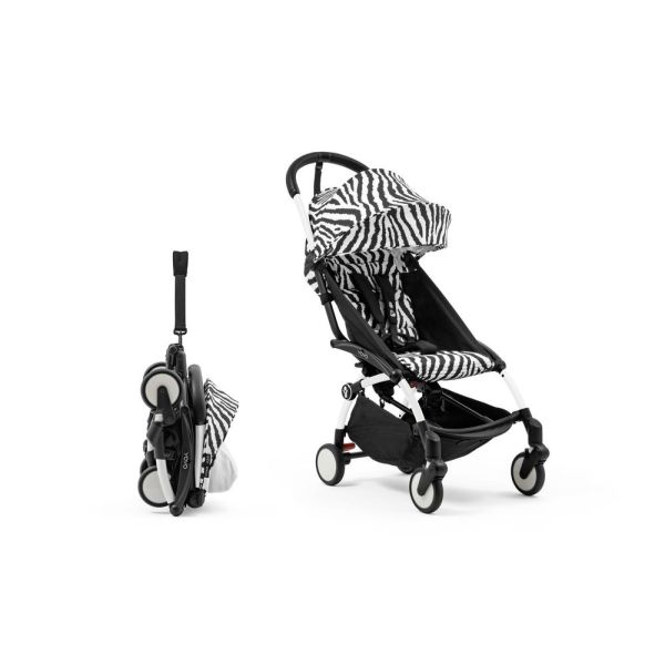 Poussette YOYO 3 châssis blanc Pack 6+ Zebra - Wild collection