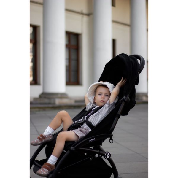 Poussette complète YOYO 3 châssis noir Pack 0+ et 6+ Noir