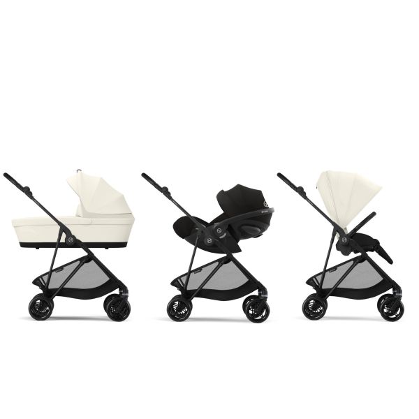 Poussette ultra légère Melio Carbon Canvas White