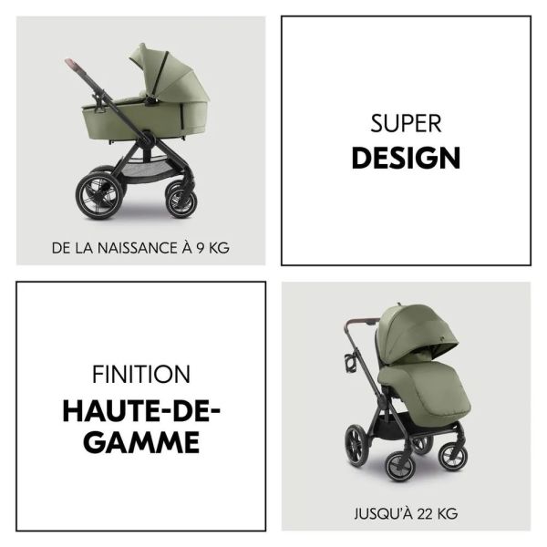 Pack Poussette Duo Comfort N Care + Nacelle Olive