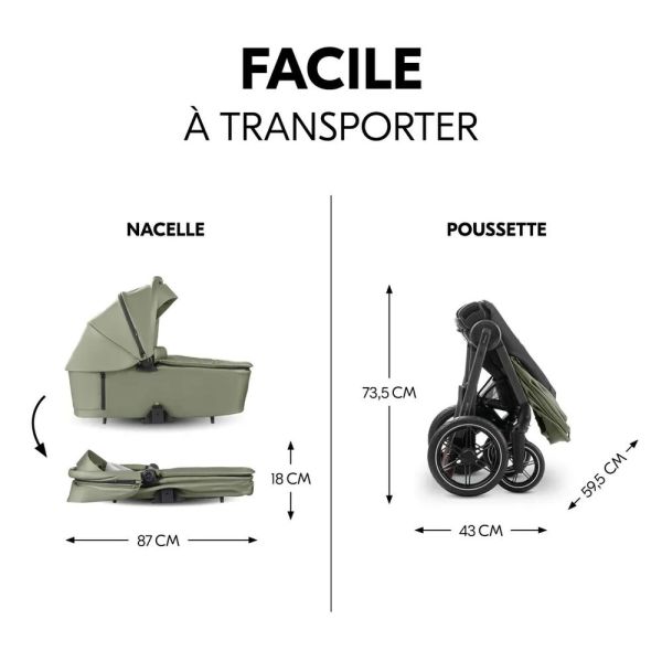 Pack Poussette Duo Comfort N Care + Nacelle Olive