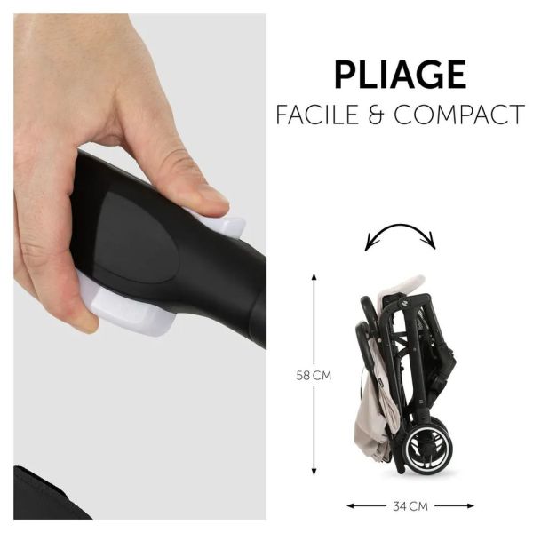 Pack Duo Poussette compacte Travel N Care Beige + Siège auto Drive N Care avec adaptateurs