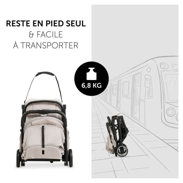 Pack Duo Poussette compacte Travel N Care Beige + Siège auto Drive N Care avec adaptateurs