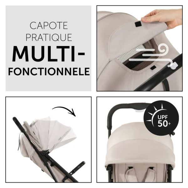 Pack Duo Poussette compacte Travel N Care Beige + Siège auto Drive N Care avec adaptateurs