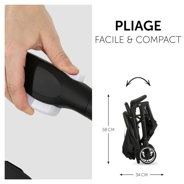 Pack Duo Poussette compacte Travel N Care Black + Siège auto Drive N Care avec adaptateurs