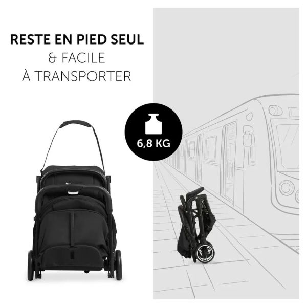 Pack Duo Poussette compacte Travel N Care Black + Siège auto Drive N Care avec adaptateurs