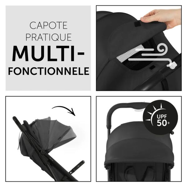 Pack Duo Poussette compacte Travel N Care Black + Siège auto Drive N Care avec adaptateurs
