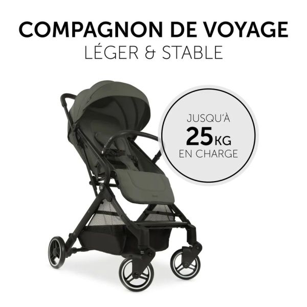 Pack Duo Poussette compacte Travel N Care Olive + Siège auto Drive N Care avec adaptateurs