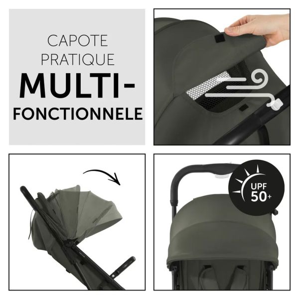 Pack Duo Poussette compacte Travel N Care Olive + Siège auto Drive N Care avec adaptateurs