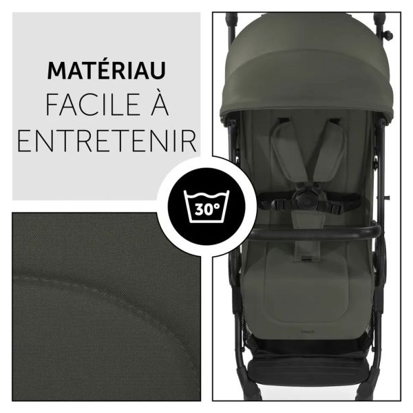 Pack Duo Poussette compacte Travel N Care Olive + Siège auto Drive N Care avec adaptateurs
