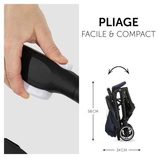 Pack Duo Poussette compacte Travel N Care Navy Blue + Siège auto Drive N Care avec adaptateurs