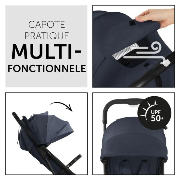 Pack Duo Poussette compacte Travel N Care Navy Blue + Siège auto Drive N Care avec adaptateurs