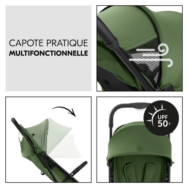 Pack Duo Poussette compacte Travel N Care Green Beige + Siège auto Drive N Care avec adaptateurs