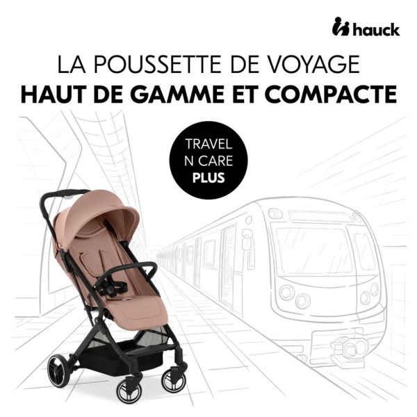 Pack Duo Poussette compacte Travel N Care Hazelnut + Siège auto Drive N Care avec adaptateurs