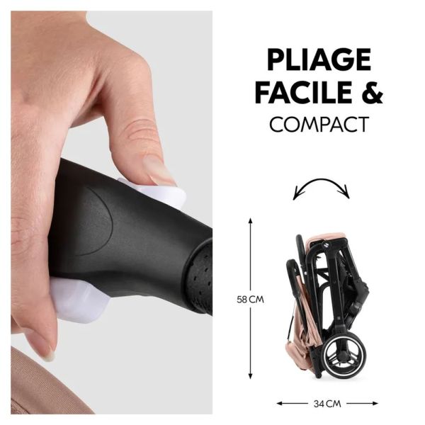 Pack Duo Poussette compacte Travel N Care Hazelnut + Siège auto Drive N Care avec adaptateurs