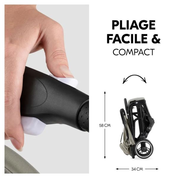 Pack Duo Poussette compacte Travel N Care Olive Green + Siège auto Drive N Care avec adaptateurs