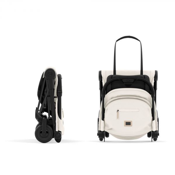 Poussette compacte Coya Off White châssis Matt Black