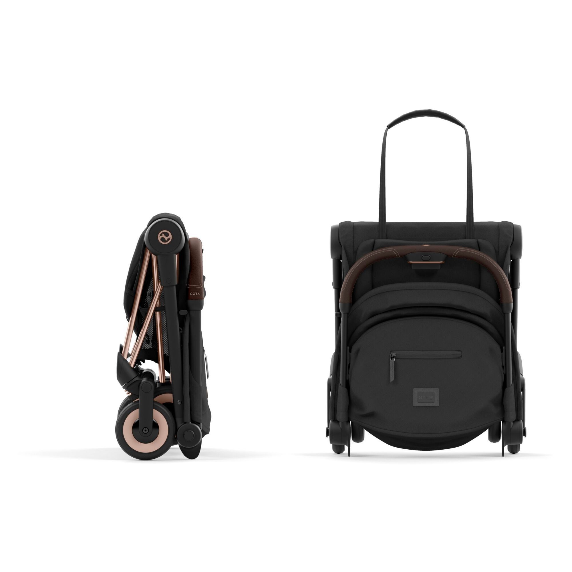 Pack poussette trio Epriam Chassis rosegold + siège Sepia Black + nacelle  Sepia Black + coque cloud T Sepia Black, Cybex de Cybex