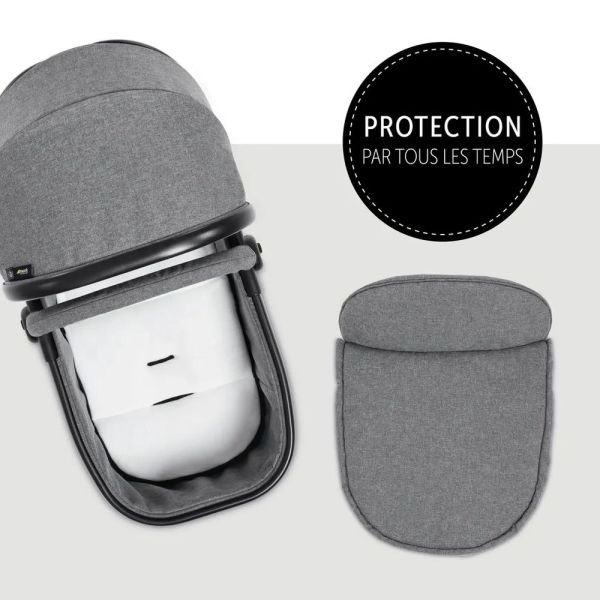 Pack Duo Poussette Double Atlantic Jumeaux Grey+ 1 Siège auto Drive N Care avec adaptateurs + Base Drive