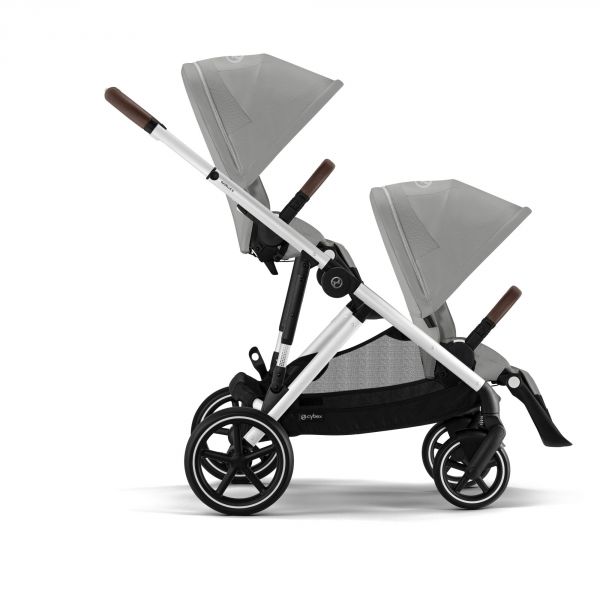 Poussette jumeaux Gazelle S Stone Grey + 2 Sièges auto Cloud T i-Size