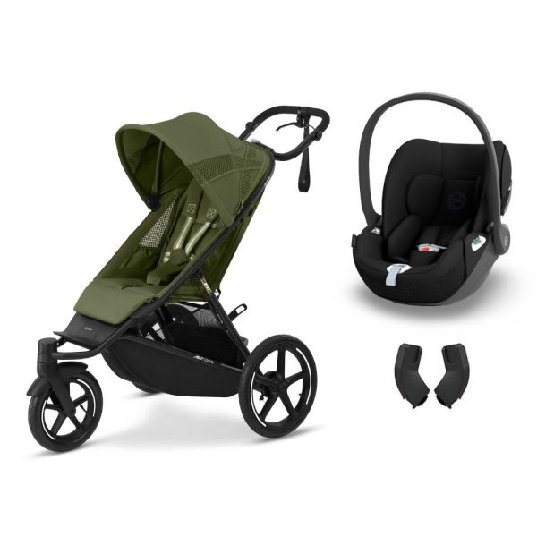 Poussette duo Avi Spin Moss Green + Siège auto Cloud T i-Size