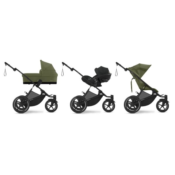 Poussette duo Avi Spin Moss Green + Siège auto Cloud T i-Size