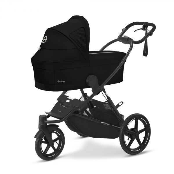 Poussette duo Avi Spin Moon Black + Nacelle Cot S