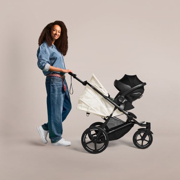 Poussette duo Avi Spin Seashell Beige + Siège auto Aton B2 i-Size