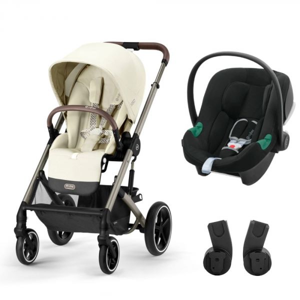 Poussette duo Balios S Lux Seashell Beige + Siège auto Aton B2 i-Size