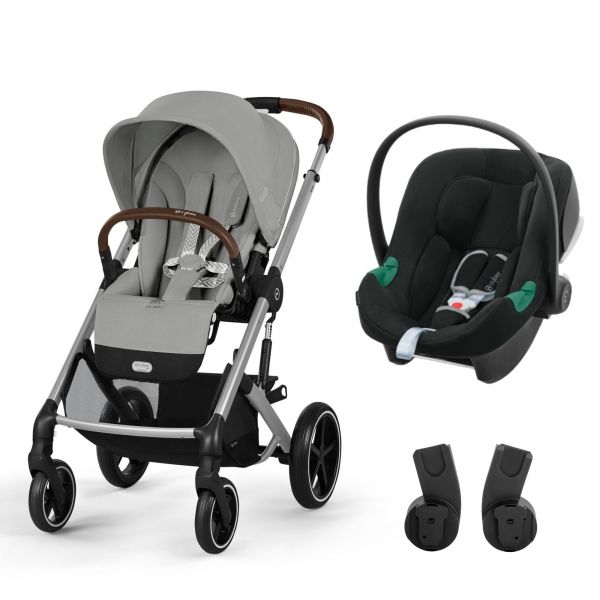 Poussette duo Balios S Lux 3 Stone Grey + Siège auto Aton B2 i-Size