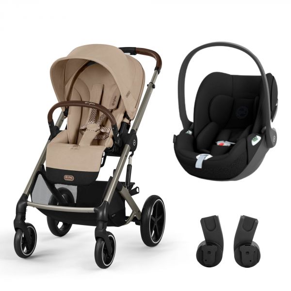 Poussette duo Balios S Lux 3 Almond Beige + Siège auto Cloud T i-Size