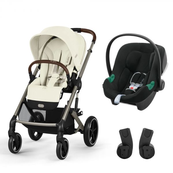 Poussette duo Balios S Lux 3 Seashell Beige + Siège auto Aton B2 i-Size