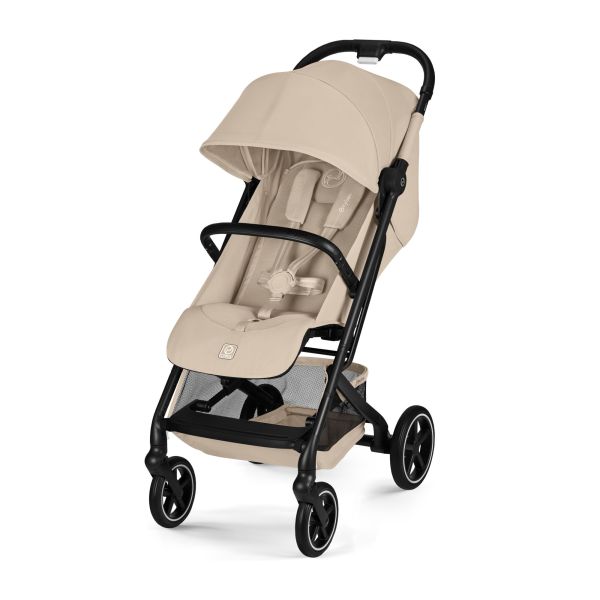 Poussette duo Beezy 4 compacte Almond Beige avec siège auto Cloud G i-Size