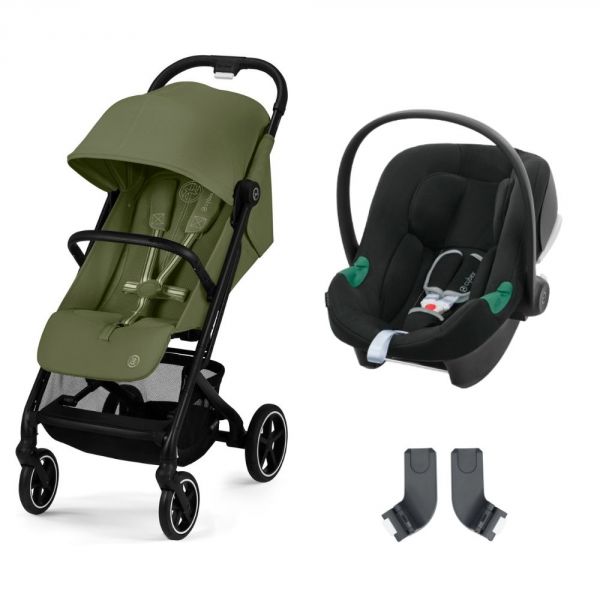 Poussette duo Beezy Moss Green + Siège auto Aton B2 i-Size