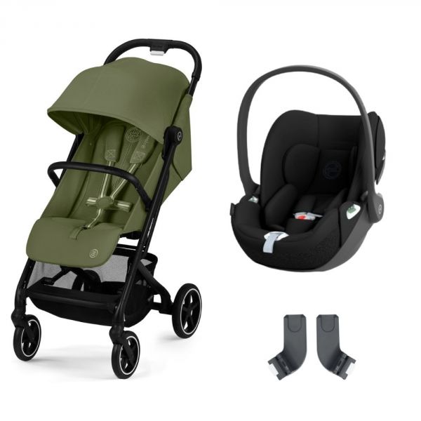 Poussette duo Beezy Moss Green + Siège auto Cloud T i-Size