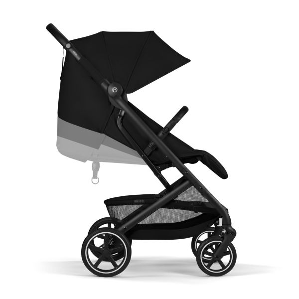 Poussette duo Beezy 4 compacte Magic Black avec siège auto Cloud T i-Size Tissu Plus