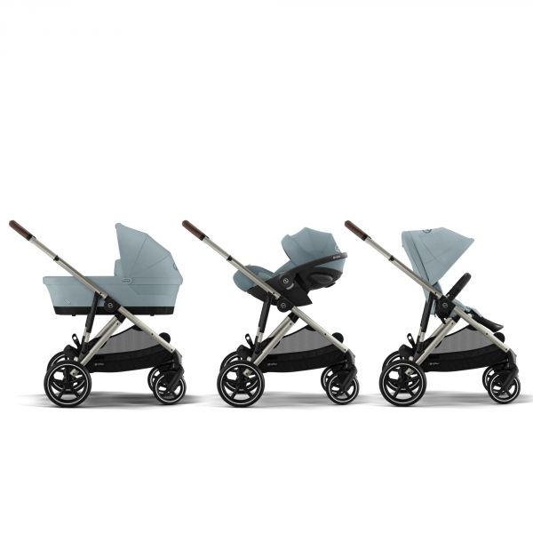 Poussette duo Gazelle S Stormy Blue + Siège auto Cloud G i-Size