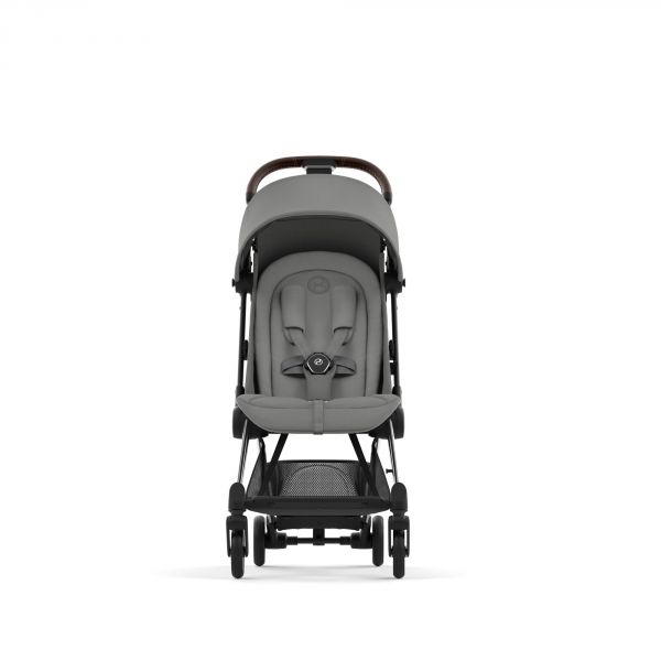 Poussette duo Coya Mirage Grey châssis Chrome Brown + Cloud G i-Size