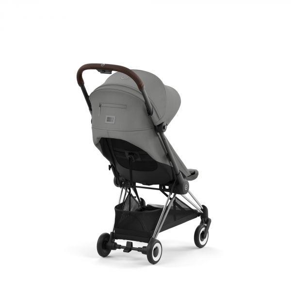 Poussette duo Coya Mirage Grey châssis Chrome Brown + Cloud G i-Size