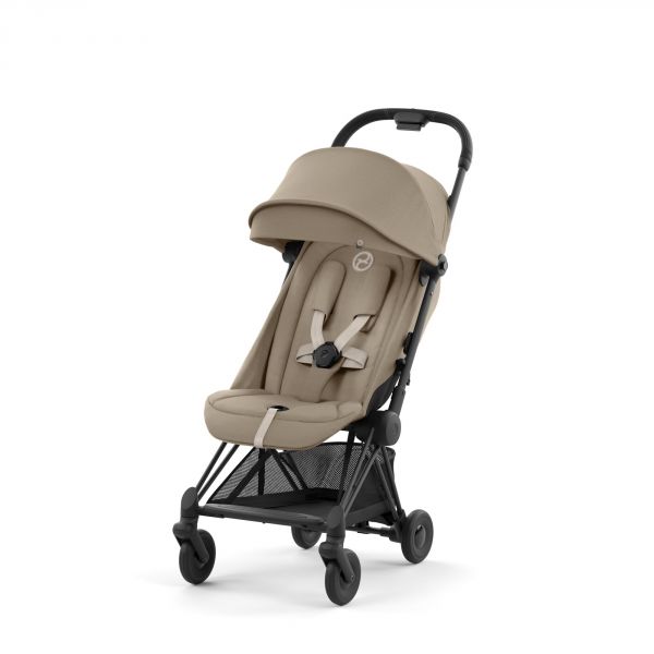 Poussette duo Coya Cozy Beige châssis Matt Black + Cloud G i-Size