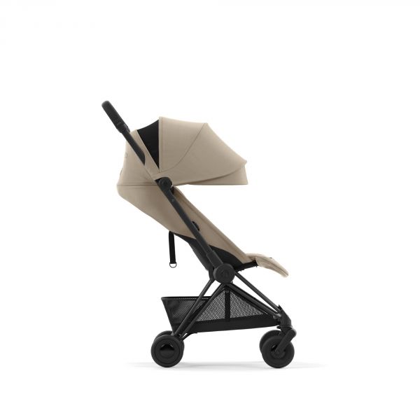 Poussette duo Coya Cozy Beige châssis Matt Black + Cloud G i-Size