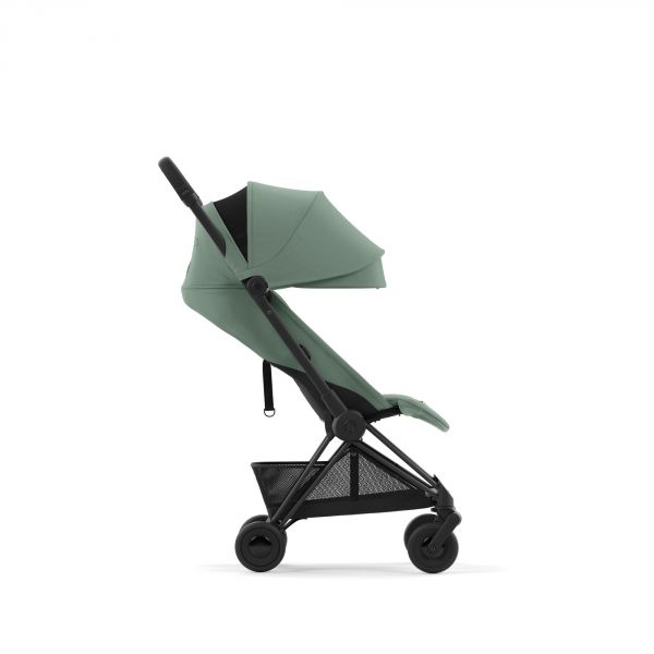 Poussette duo Coya Leaf Green châssis Matt Black + Cloud G i-Size