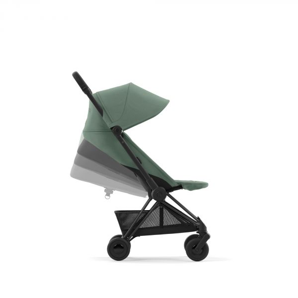 Poussette duo Coya Leaf Green châssis Matt Black + Cloud G i-Size
