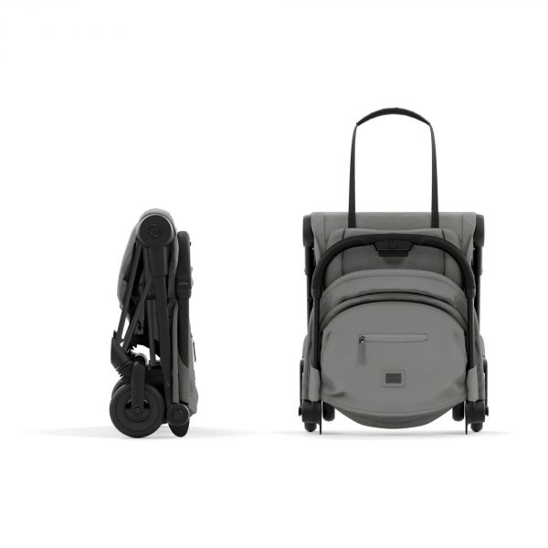 Poussette duo Coya Mirage Grey châssis Matt Black + Cloud G i-Size