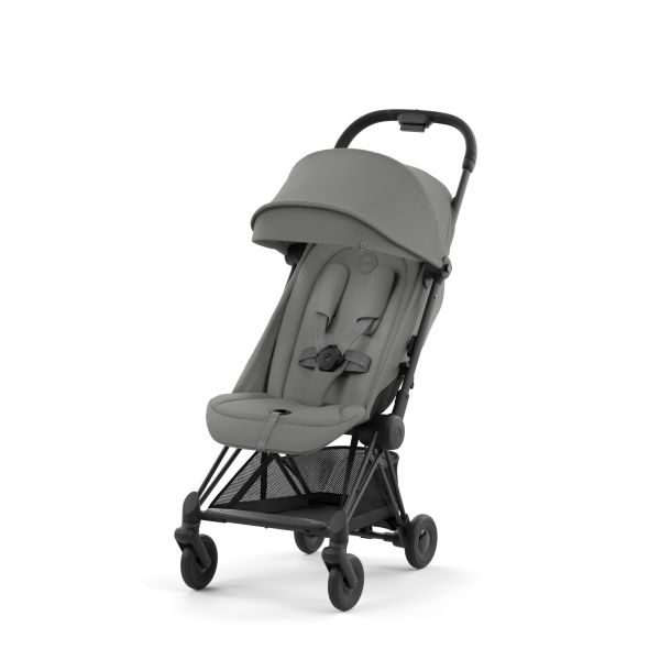 Poussette duo Coya Mirage Grey châssis Matt Black + Cloud G i-Size